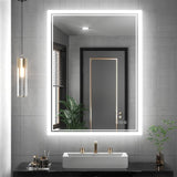 Mirrors: LED Anti-Fog Wall-Mounted Bathroom Mirror