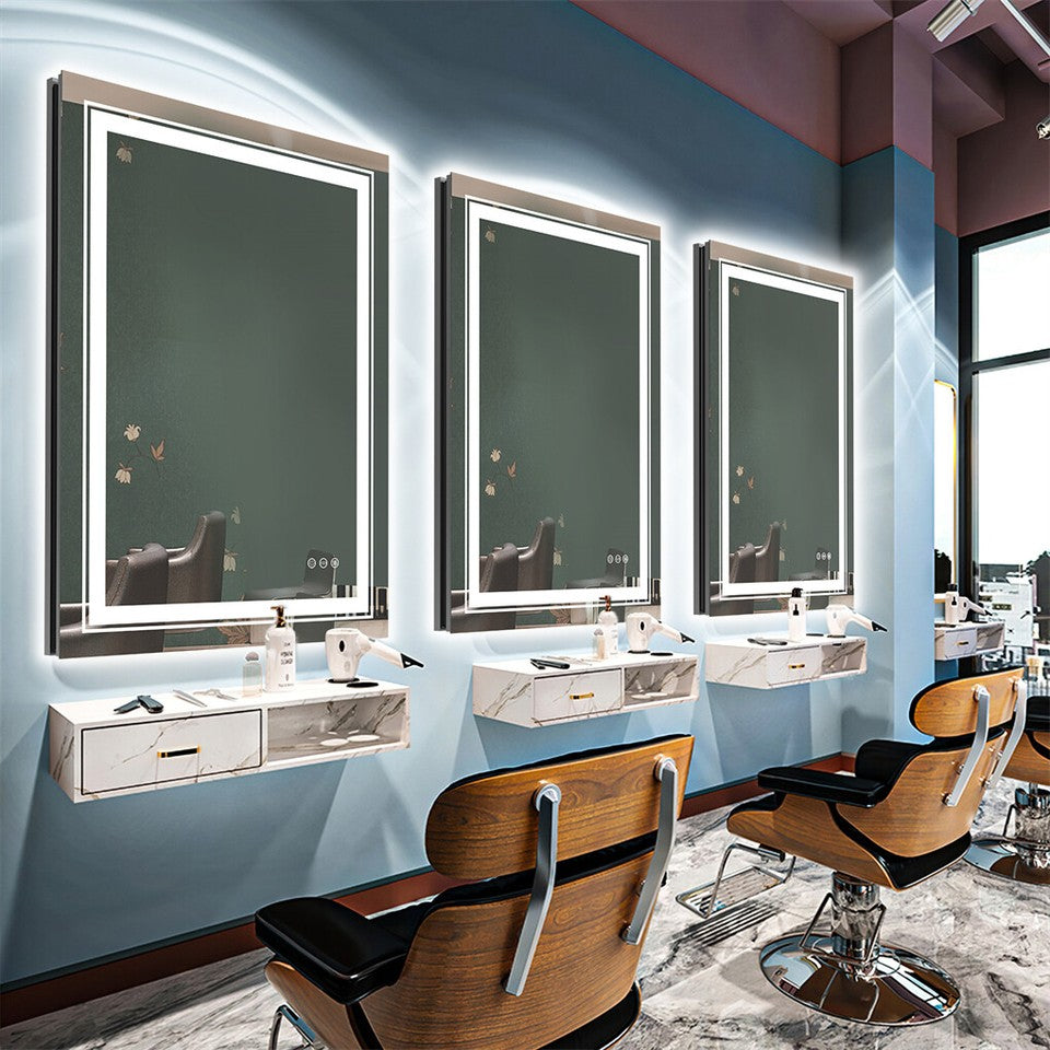 Mirrors: 900*700MM Dimmable LED Bathroom Mirror Antifog Wall Mounted Vanity Makeup Mirror
