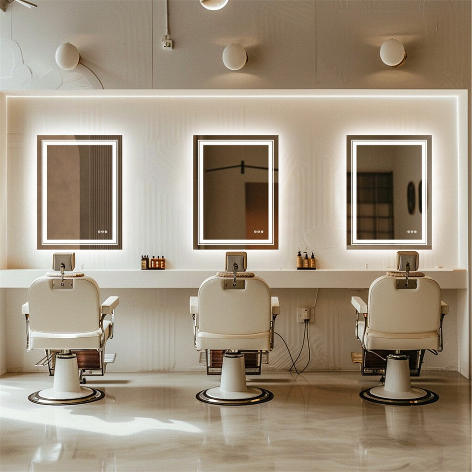 Mirrors: 900*700MM Dimmable LED Bathroom Mirror Antifog Wall Mounted Vanity Makeup Mirror