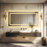 Mirrors: LED Bathroom Mirror Double Light Vanity Makeup Mirror Tall Full-Size Body Mirror