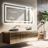 Mirrors: LED Bathroom Mirror Double Light Vanity Makeup Mirror Tall Full-Size Body Mirror