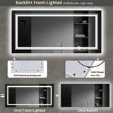 Mirrors: LED Bathroom Mirror Double Light Vanity Makeup Mirror Tall Full-Size Body Mirror