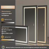 Mirrors: LED Bathroom Mirror Double Light Vanity Makeup Mirror Tall Full-Size Body Mirror