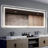 Mirrors: 1.83M Oversize Dual Light Bathroom Mirror Super Anti-Fog Makeup Dressing Mirror