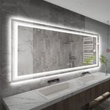 Mirrors: 1.83M Oversize Dual Light Bathroom Mirror Super Anti-Fog Makeup Dressing Mirror