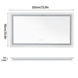 Mirrors: 1.83M Oversize Dual Light Bathroom Mirror Super Anti-Fog Makeup Dressing Mirror