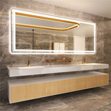 Mirrors: 1.83M Oversize Dual Light Bathroom Mirror Super Anti-Fog Makeup Dressing Mirror