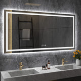 Mirrors: Fin 1200X800Mm Led Front Backlit Bathroom Mirror Fogless Anti-Aging Premium Hd Glass