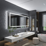 Mirrors: Fin 1200X800Mm Led Front Backlit Bathroom Mirror Fogless Anti-Aging Premium Hd Glass