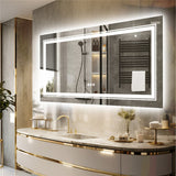 Mirrors: Anti-Fog LED Bathroom Mirror with 2-Way Mount