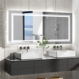 Mirrors: Anti-Fog LED Bathroom Mirror with 2-Way Mount