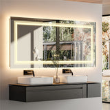 Mirrors: Anti-Fog LED Bathroom Mirror with 2-Way Mount