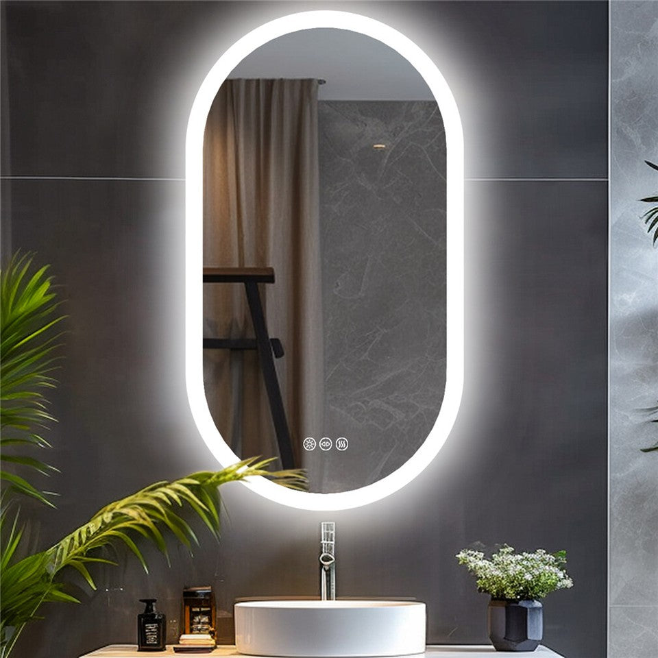 Mirrors: Premium Oval LED Anti-Fog Bathroom Mirror