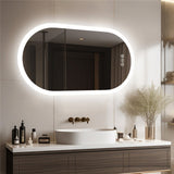 Mirrors: Premium Oval LED Anti-Fog Bathroom Mirror