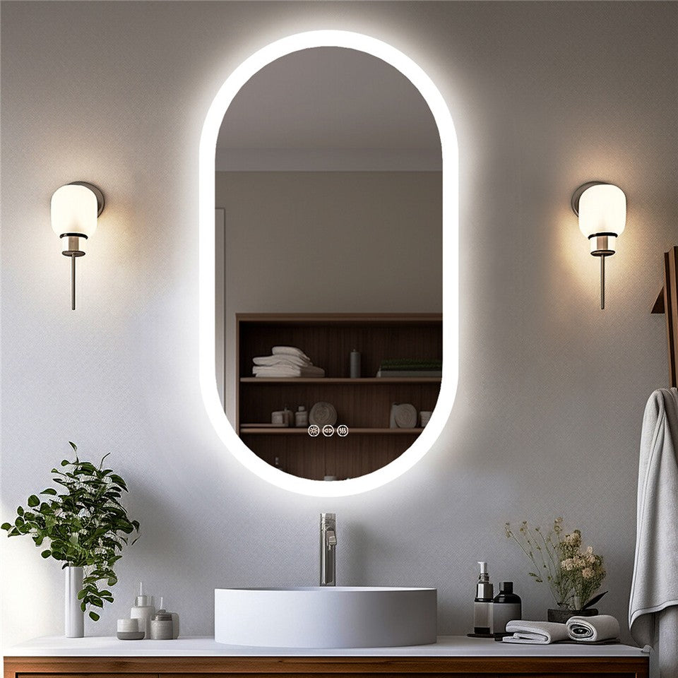 Mirrors: Premium Oval LED Anti-Fog Bathroom Mirror