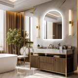 Bathroom Cabinets, Cupboards & Storage: Arch Dimmable Led Bathroom Vanity Mirror w Antifog Temperature Date Time Display