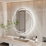 Mirrors: Round LED Anti-Fog Backlit Bathroom Mirror