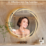 Mirrors: Round LED Anti-Fog Backlit Bathroom Mirror