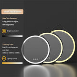 Mirrors: Round LED Bathroom Mirror with Anti-Fog & Black Frame