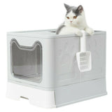 Cat Litter: Self-Cleaning Hooded Cat Litter Box Enclosed Large Kitty Toilet Box Tray Refills