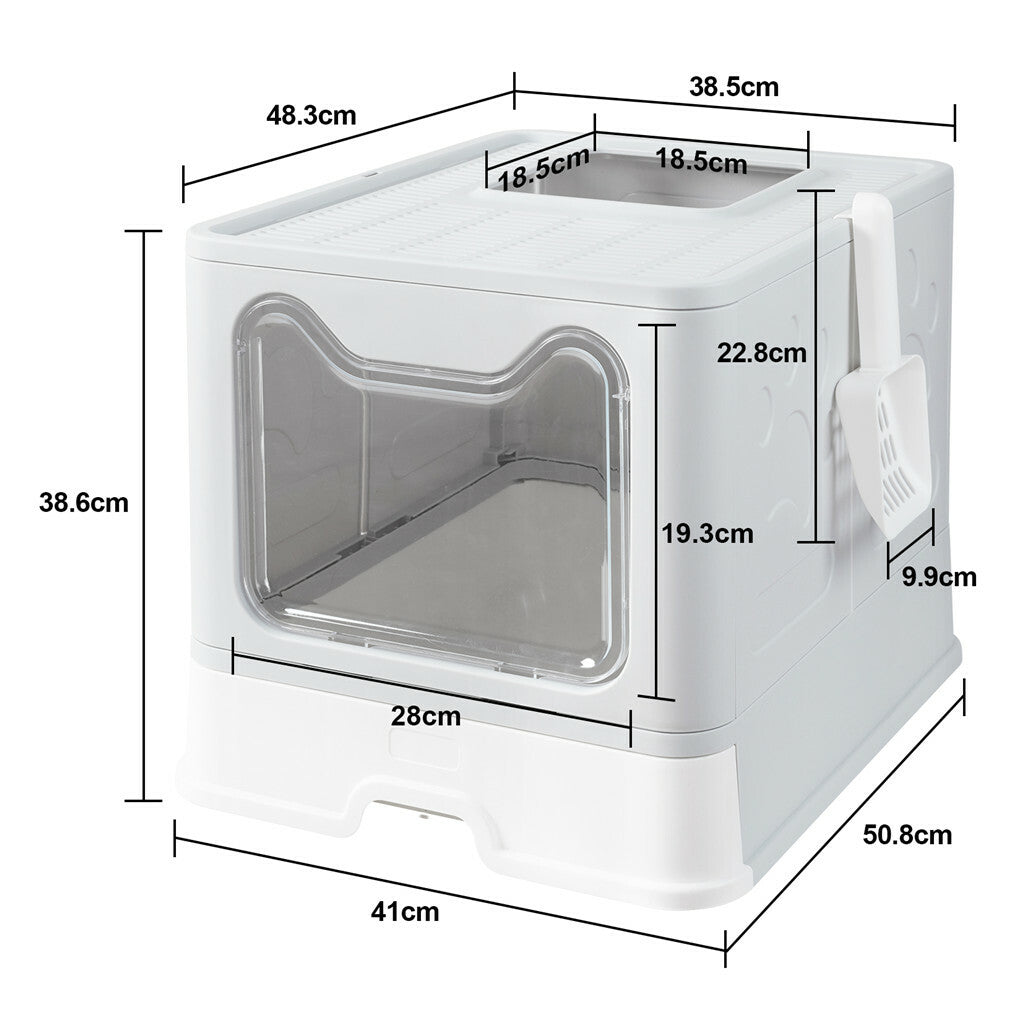 Cat Litter: Self-Cleaning Hooded Cat Litter Box Enclosed Large Kitty Toilet Box Tray Refills