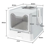 Cat Litter: Self-Cleaning Hooded Cat Litter Box Enclosed Large Kitty Toilet Box Tray Refills