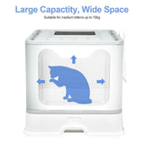 Cat Litter: Self-Cleaning Hooded Cat Litter Box Enclosed Large Kitty Toilet Box Tray Refills