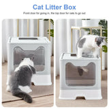Cat Litter: Self-Cleaning Hooded Cat Litter Box Enclosed Large Kitty Toilet Box Tray Refills