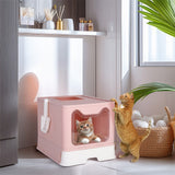 Cat Litter: Xxl Large Cat Litter Box Self-Cleaning No Smell Pet Toilet Box With Tray & Scoop