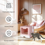 Cat Litter: Xxl Large Cat Litter Box Self-Cleaning No Smell Pet Toilet Box With Tray & Scoop