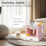 Cat Litter: Xxl Large Cat Litter Box Self-Cleaning No Smell Pet Toilet Box With Tray & Scoop