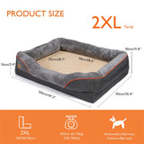 Dog Beds: Memory Foam Dog Sofa with Orthopedic Bed & Rim Pillow