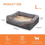 Dog Beds: Memory Foam Dog Sofa with Orthopedic Bed & Rim Pillow