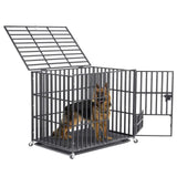 Dog Playpens & Gates: Heavy Duty Dog Cage with Lock & Bottom Tray