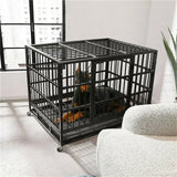Dog Playpens & Gates: Heavy Duty Dog Cage with Lock & Bottom Tray
