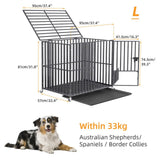 Dog Playpens & Gates: Heavy Duty Dog Cage with Lock & Bottom Tray