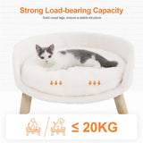 Dog Beds: Pet Sofa Bed with Plush Cushion & Wooden Legs