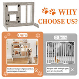 Dog Playpens & Gates: 32" Tall Dog Door Gate Freestanding Adjustable Pet Barrier Gate Doorways Stairs