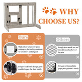 Dog Playpens & Gates: FIN 32" Tall Dog Door Gate Freestanding Adjustable Pet Barrier Gate Doorways Stairs