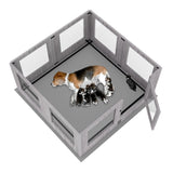 Dog Playpens & Gates: Fin Xl Safest Tempered Glass Dog Whelping Pen Box Shatter-Proof Playpen Exercise Box