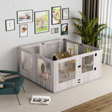 Dog Playpens & Gates: Fin Xl Safest Tempered Glass Dog Whelping Pen Box Shatter-Proof Playpen Exercise Box