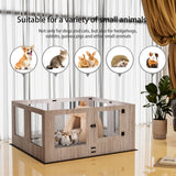 Dog Playpens & Gates: Fin Xl Safest Tempered Glass Dog Whelping Pen Box Shatter-Proof Playpen Exercise Box
