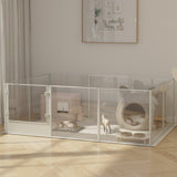 Dog Playpens & Gates: Versatile Sleek Thick Acrylic Pet Playpen Dog Puppies Run Kennel Rabbit Play Pen