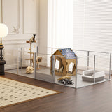 Dog Playpens & Gates: Versatile Sleek Thick Acrylic Pet Playpen Dog Puppies Run Kennel Rabbit Play Pen