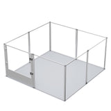 Dog Playpens & Gates: 81cm Highest Acrylic Dog Whelping Pen Box Safe Aluminum Frame Pet Playpen w/ Mat