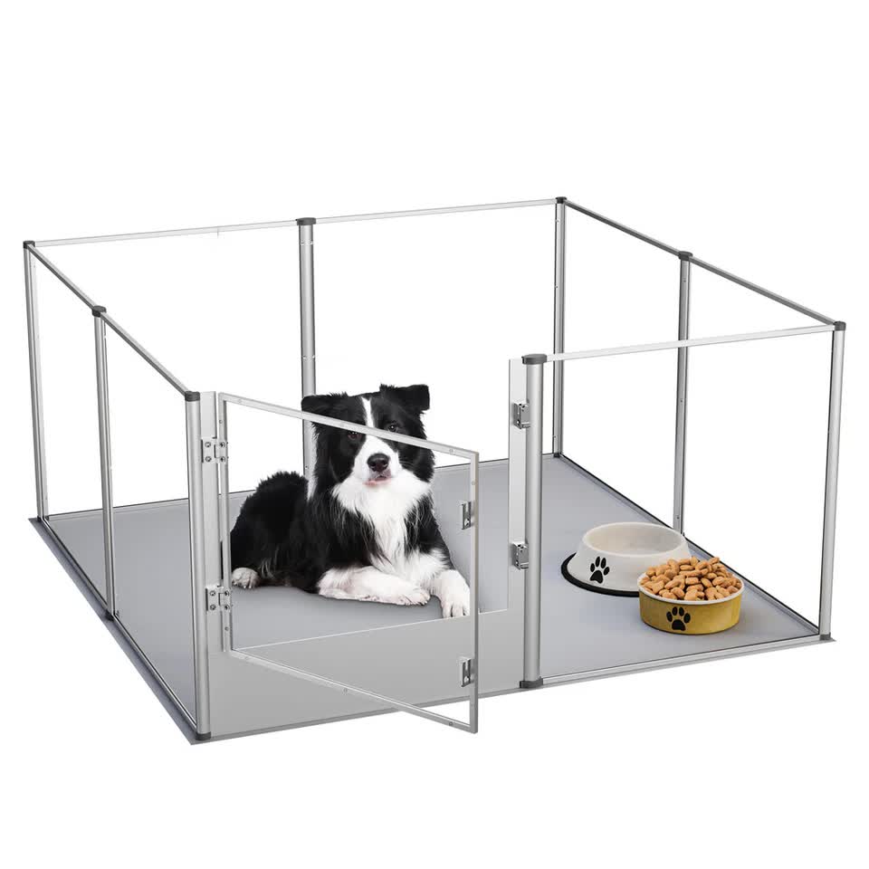 81cm Highest Acrylic Dog Whelping Pen Box Safe Aluminum
