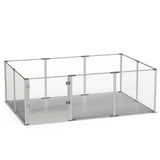 Dog Playpens & Gates: 10-Piece Large Thicken Acrylic Dog Playpen Puppy Birth Fence with Waterproof Mat