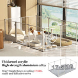Dog Playpens & Gates: 10-Piece Large Thicken Acrylic Dog Playpen Puppy Birth Fence with Waterproof Mat