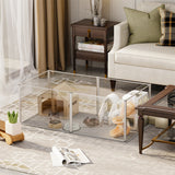 Small Animal Habitats & Cages: Large Acrylic Dog Playpen Fence Clear Pet Fertility Cage Fence Enclosure Playgroup