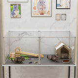 Small Animal Habitats & Cages: Large Acrylic Dog Playpen Fence Clear Pet Fertility Cage Fence Enclosure Playgroup